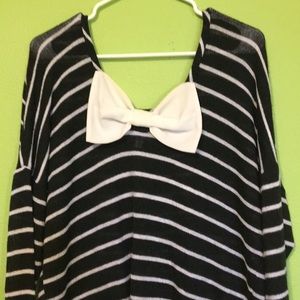 Black striped sweater